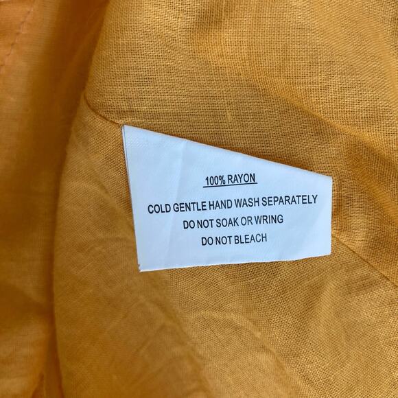 Saints + Secrets Selfie Leslie Reign Sleeveless Lace Up Back Dress Yellow XS - Picture 9 of 13